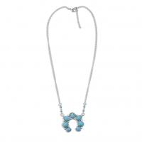 Collier turquoise en alliage de Zinc , avec turquoise, styles différents pour le choix & pour femme, bleu turquoise, Vendu par PC