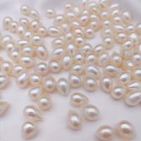 Natural Freshwater Pearl Loose Beads, Teardrop, DIY, white 