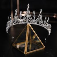 Bridal Tiaras, Zinc Alloy, Crown, plated, with rhinestone 