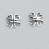 Sterling Silber Perlenkappen, 925er Sterling Silber, Blume, hohl, Silberfarbe, 8mm, Bohrung:ca. 0.9mm, verkauft von PC