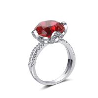 Anneau de cuivre de Zircon, laiton, Placage de couleur platine, normes différentes pour le choix & pavé de micro zircon, Vendu par PC