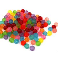 Frosted Acrylic Beads, Round, DIY, mixed colors, 10mm 