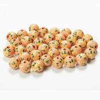 Impression de perles en bois, Schima Superba, DIY, orange, 16mm, Vendu par PC