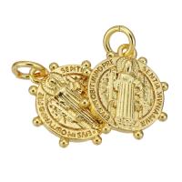 Cubic Zirconia Micro Pave Brass Pendant, gold color plated, micro pave cubic zirconia Approx 3mm 