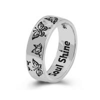 Zinc Alloy Finger Ring, Carved, fashion jewelry & Unisex, 22mm, US Ring .5 