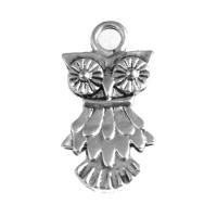 Pendentifs animaux en alliage de zinc, hibou, couleur originale, 25mm, Vendu par PC