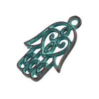 Zinc Alloy Hand Pendants, mixed colors, 21mm 