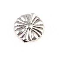 Abalorios de Aleación de Zinc en Forma Flor, plateado, 10mm, Vendido por UD