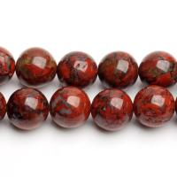 Brecciated Jasper Beads, Jasper Brecciated, with Rainbow Jasper, Round, polished Approx 14.57 Inch 