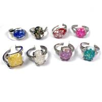 Anillo de dedo de resina, acero inoxidable, con resina, unisexo, color mixto, 17mm, 100PCs/Bolsa, Vendido por Bolsa