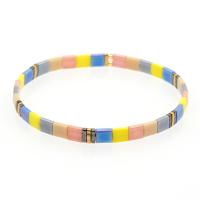 Glass Jewelry Beads Bracelets, Glass Beads, with Zinc Alloy, fashion jewelry 170mm 