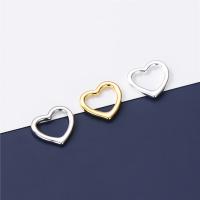 Sterling Silver Heart Pendants, 925 Sterling Silver, plated, DIY 