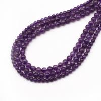 Natürliche Amethyst Perlen, rund, DIY, violett, Länge:38 cm, verkauft von Strang