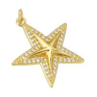 Cubic Zirconia Micro Pave Brass Pendant, gold color plated, micro pave cubic zirconia & hollow Approx 2mm 