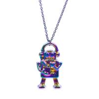 Zinc Alloy Jewelry Pendants, Robot, colorful plated, fashion jewelry, multi-colored 