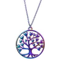 Zinc Alloy Jewelry Pendants, colorful plated, fashion jewelry & tree of life design, multi-colored 