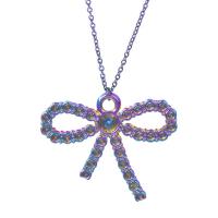 Zinc Alloy Jewelry Pendants, Bowknot, colorful plated, fashion jewelry, multi-colored 