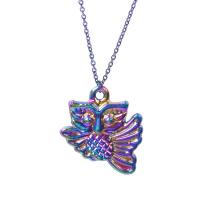 Pendentifs animaux en alliage de zinc, hibou, Placage coloré, bijoux de mode, multicolore cm, Vendu par PC