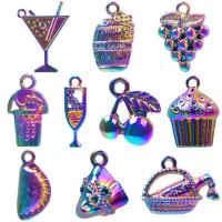 Zinc Alloy Jewelry Pendants, colorful plated, fashion jewelry, multi-colored, 10-50mm 