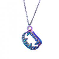 Zinc Alloy Jewelry Pendants, Tooth, colorful plated, fashion jewelry, multi-colored cm 