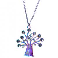 Zinc Alloy Jewelry Pendants, Tree, colorful plated, fashion jewelry, multi-colored cm 