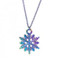 Zinc Alloy Jewelry Pendants, Snowflake, colorful plated, fashion jewelry, multi-colored cm 