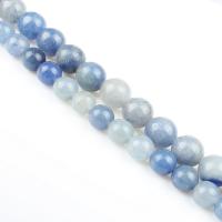 Blue Speckle Stone Beads, Round, polished, DIY, blue cm 