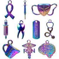 Zinc Alloy Jewelry Pendants, colorful plated, fashion jewelry, multi-colored, 8-62mm 