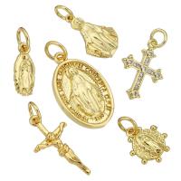 Brass Jewelry Pendants, gold color plated 