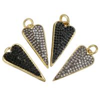 Cubic Zirconia Micro Pave Brass Pendant, plated, micro pave cubic zirconia Approx 2mm 