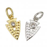 Cubic Zirconia Micro Pave Brass Pendant, plated, micro pave cubic zirconia Approx 3mm 