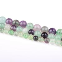 Fluorite Beads, Green Fluorite, Round, polished, DIY, mixed colors cm 