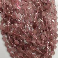 Strawberry Quartz goutte, ovale plat, DIY & facettes, rose cm Vendu par brin