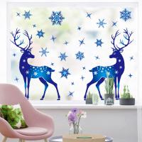 PVC Kunststoff Weihnachten Wand Kleber, Drucken, Weihnachts-Design & verschiedene Muster für Wahl, blau, 200x300mm, verkauft von PC