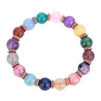 Pulsera de Piedras Preciosas, para mujer, multicolor, 10mm, longitud:aproximado 7.6 Inch, Vendido por UD