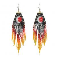 Seedbead Tassel Earring, for woman 