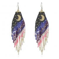 Seedbead Tassel Earring, handmade, for woman 