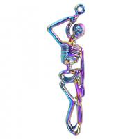 Zinc Alloy Jewelry Pendants, Skeleton, colorful plated, fashion jewelry, multi-colored cm 