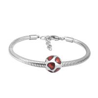 Edelstahl Europa Armbänder, 316 Edelstahl, unisex, Silberfarbe, Länge:7.5 ZollInch, verkauft von PC