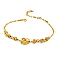 Messing-Armbänder, Messing, goldfarben plattiert, Modeschmuck, goldfarben, Länge:23 cm, verkauft von PC