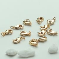 Brass Lobster Claw Clasp, 14K gold plated, DIY 