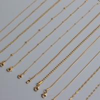 Acier titane collier de chaîne, Placage de couleur d'or, styles différents pour le choix, Vendu par PC