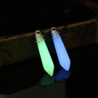 Night-Light Stone Pendant, with zinc alloy bail 