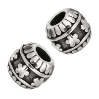 Stainless Steel Large Hole Beads, polished 