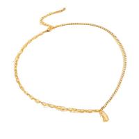 Zinc Alloy Necklace, with 2.76 extender chain, Lock, fashion jewelry & for woman, golden .5 Inch 