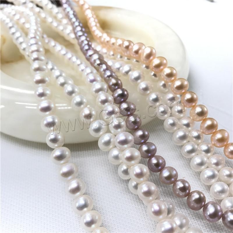 Round Cultured Freshwater Pearl Beads, different size for choice, more colors for choice, Length:Approx 15 Inch, Sold By Strand