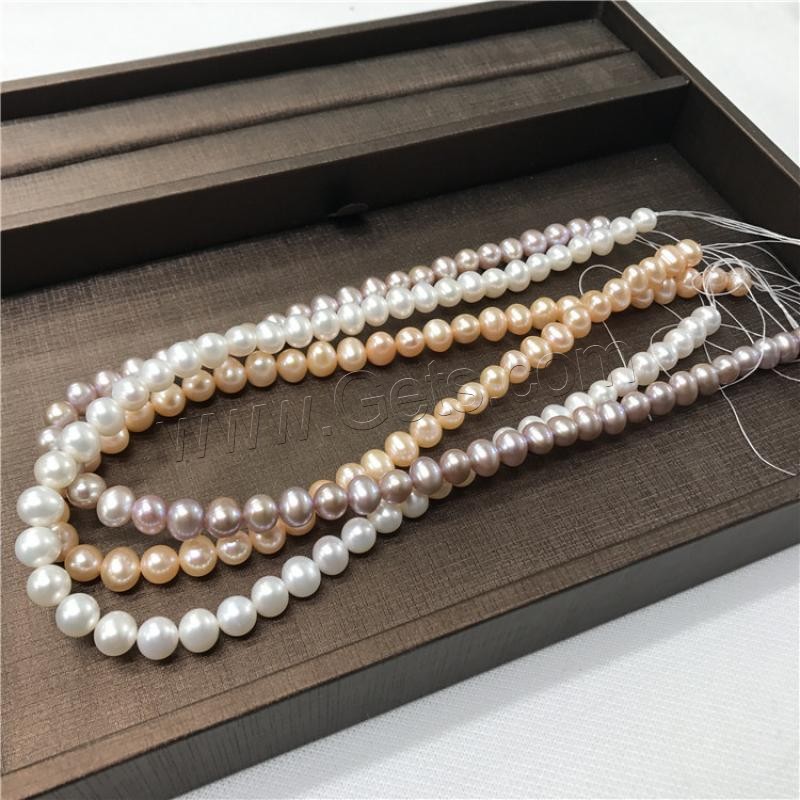 Round Cultured Freshwater Pearl Beads, different size for choice, more colors for choice, Length:Approx 15 Inch, Sold By Strand