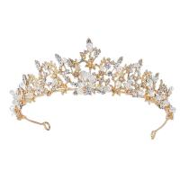 Bridal Tiaras, Zinc Alloy, with Crystal, plated, for woman & with rhinestone & hollow 