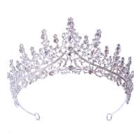 Bridal Tiaras, Zinc Alloy, plated, for woman & with rhinestone & hollow 