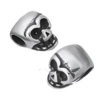 Stainless Steel Beads, Skull, original color Approx 3mm 